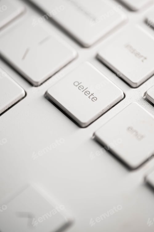 Preview: Computer keyboard and on the desk close up.