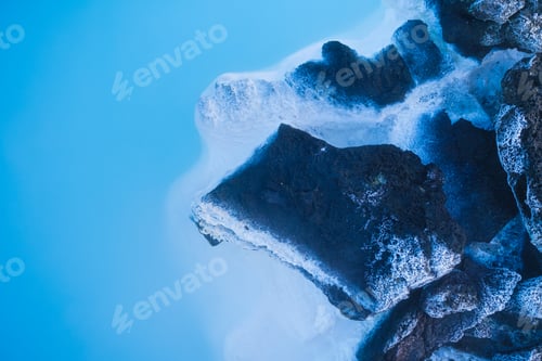 Preview: Blue Lagoon, Iceland. Natural background. Geothermal spa for rest and relaxation in Iceland.