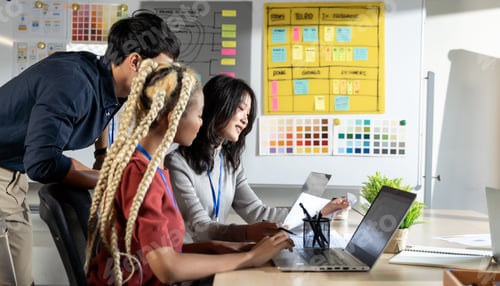 Preview: Designers team working meeting in a modern office