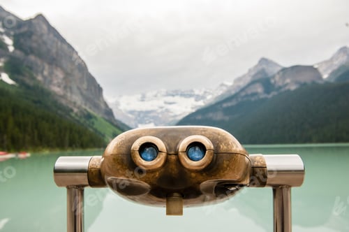 Preview: Coin operated binoculars, Lake Louise, Alberta, Canada