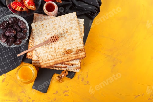 Preview: traditional Jewish kosher matzo for Easter pesah