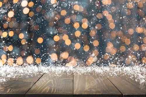 Preview: Christmas holiday background with empty tabletop for display your product.