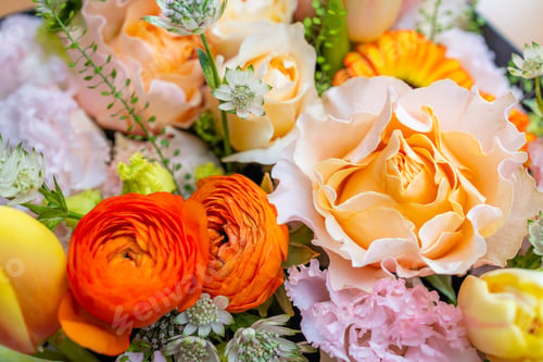 Vista previa: Set of flower box with different flower