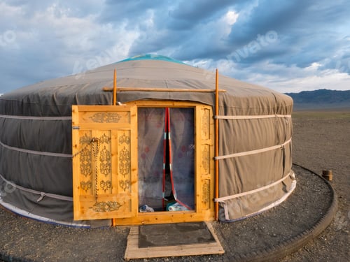 Preview: Yurt in the mongolia Gobi desert