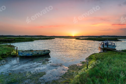 Preview: Sunrise over boats at Poole harbour
