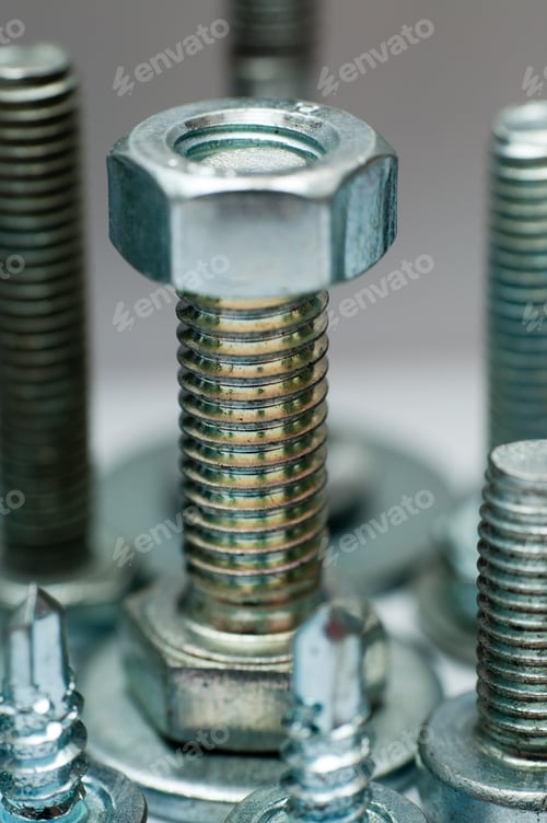 Preview: Stainless steel bolt and nut