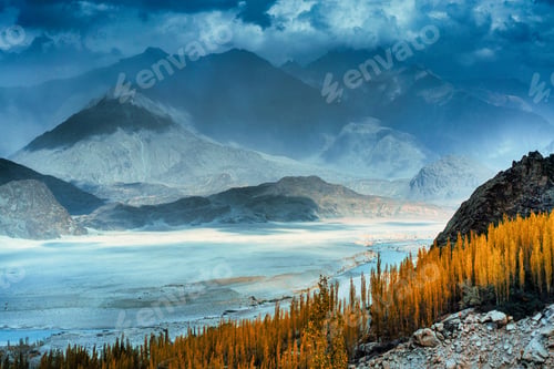 Preview: Dramatic Waterfall Mountain landscape