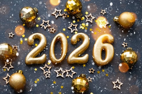 Visualização: As figuras douradas (20-26) feitas de velas em um fundo de ardósia de pedra preta são decoradas com um festi.