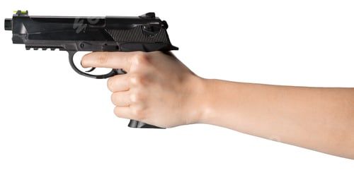 Preview: Handgun isolated on white background