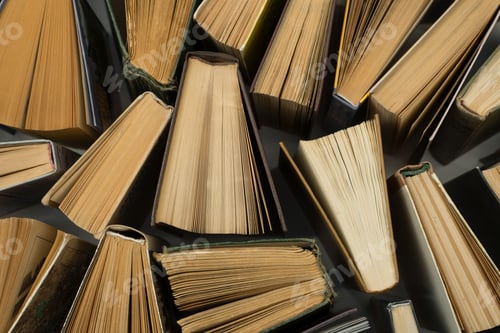 Preview: Lots of old books. Library archive. Book background. Study and reading.