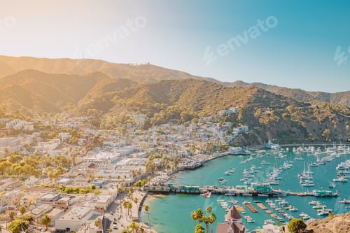 Preview: Avalon Bay, Catalina Island scenic view.