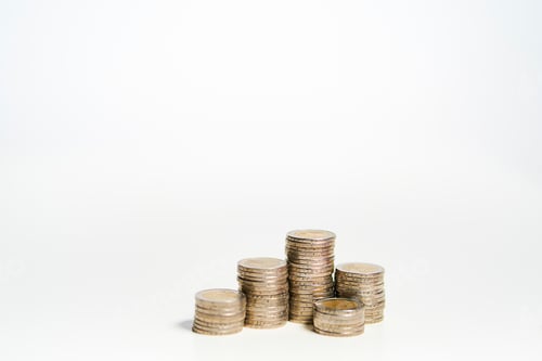 Preview: Growth chart with currencies, money profit analysis.