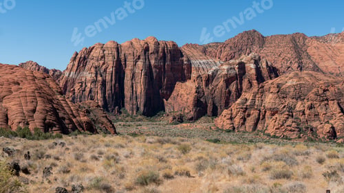 Preview: Scenic shot of the rock formations from St George in Utah, USA
