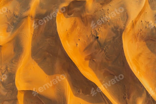 Preview: Desert Safari with sand dune. Natural landscape background at sunset time.