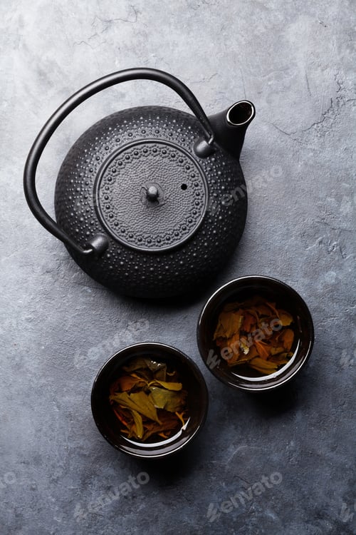 Preview: Tea cups and teapot
