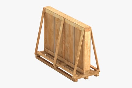 Preview: Glass Transport Crate on Pallet