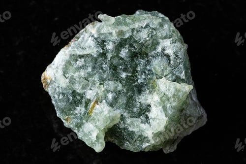 Preview: sample of uncut green aventurine rock on black