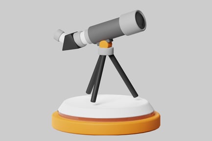 Preview: Cartoon telescope on stand