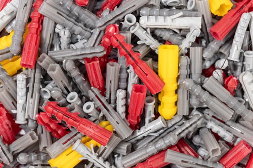 Preview: Background of a Variety of drywall anchor plug