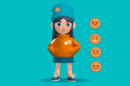 Visualização: Menina Emoji