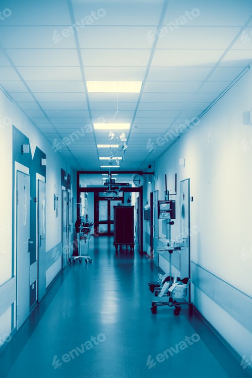 Preview: hospital corridor. hospital hallway. hospital interior