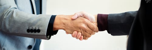 Preview: Businessmen shaking hands at the office