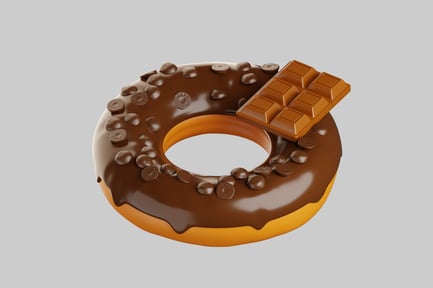 Preview: Chocolate donut with chocolate frosting and chocolate chips