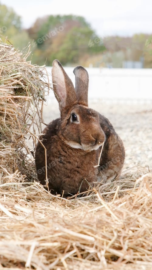 Preview: cute rabbit on the farm