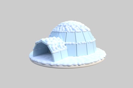Preview: Cartoon igloo winter home