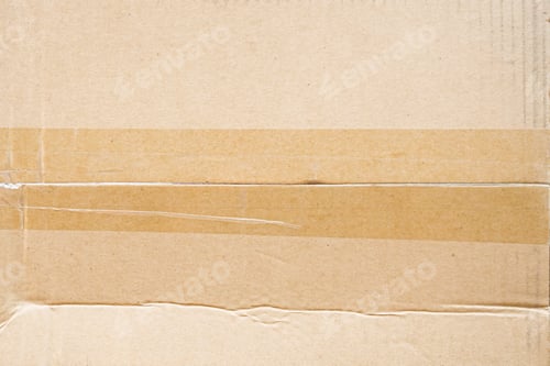 Preview: Brown paper box or Corrugated cardboard sheet with tape background