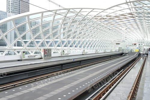 Preview: Beautiful and modern train station captured at daylight in Crete, Greece