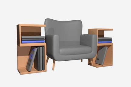 Preview: Side Table 3D Illustration