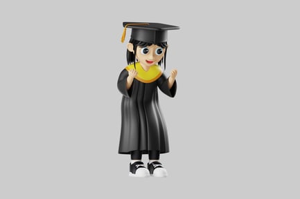 Preview: Cartoon graduation girl