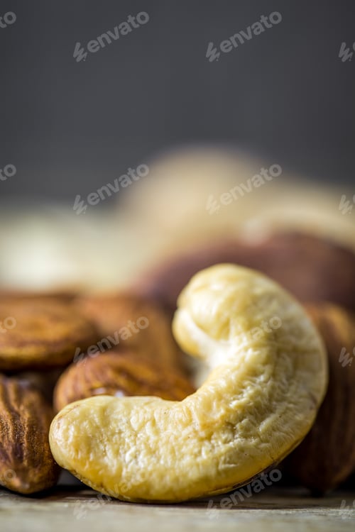 Preview: Different nuts closeup