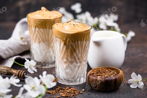 Preview: Dalgona whipped coffee with milk