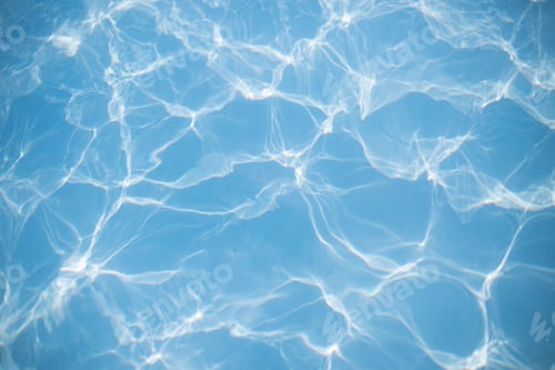 Preview: Bright blue azure water with waves in the sea. Colored water texture. Vacation concept