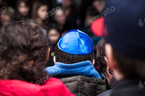 Preview: People gathered for a Jewish religious ceremony