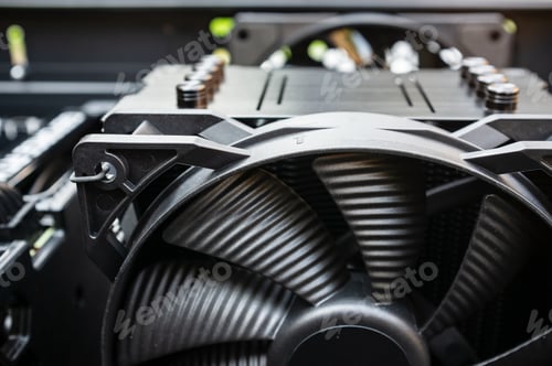 Preview: Cooling fan in the computer system unit.