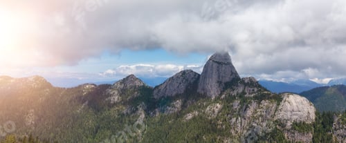 Preview: Canadian Mountain Landscape. Nature Background.