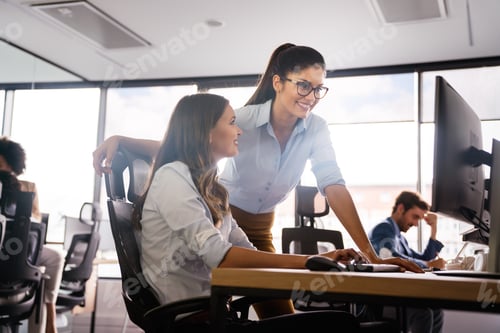 Preview: Startup business people group of programmer working as team to find solution to problem