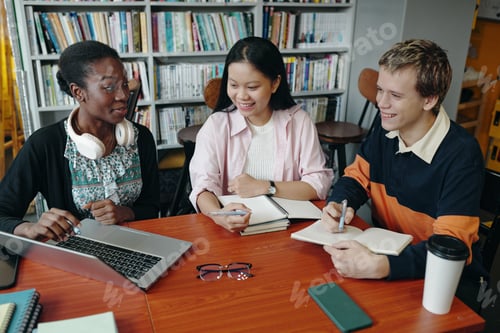Preview: Students Doing Project In The Library