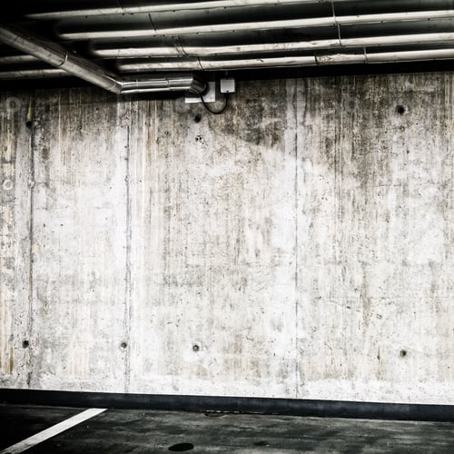 Preview: Grey Concrete Wall Background with Metal Pipe Texture