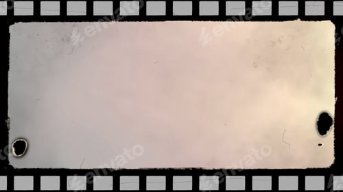 Preview: Grunge damaged film retro edge overlay. Vintage texture graphic filter effect.