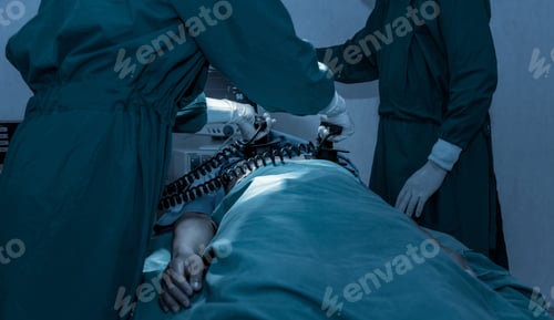 Preview: Medical Team Performing Surgical Operation in Modern Operating Room