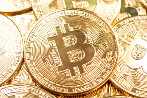 Preview: Bitcoins coins background. Crypto currency, bitcoin, BTC,
