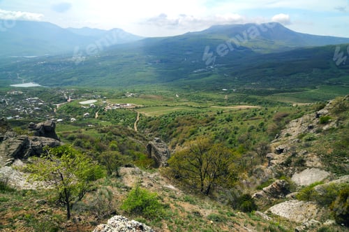 Preview: View of cliffs from the top of mountain