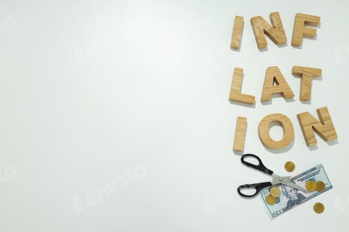 Preview: Concept of financial, economic problems and inflation, space for text