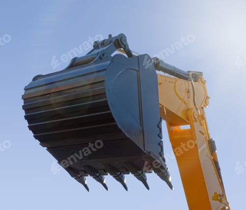 Preview: Scoop and hydraulic arm of an excavator