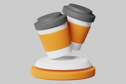 Preview: Dual Coffee Cups on Display