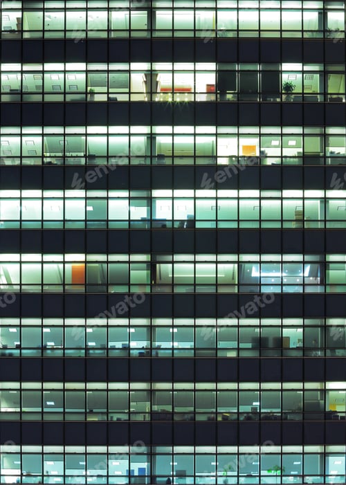 Preview: Modern building at night